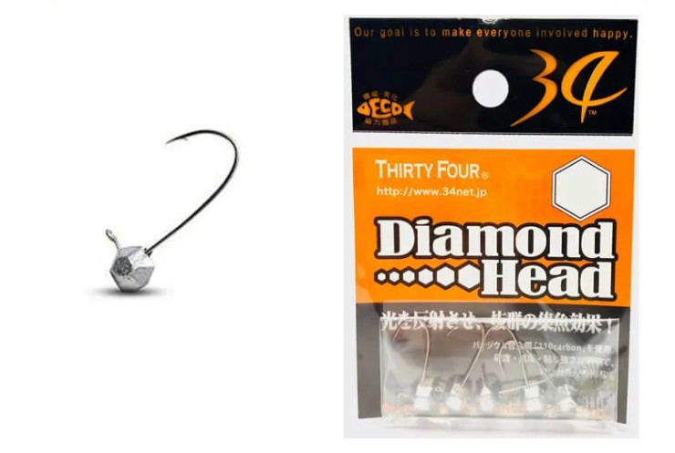 Джиг-головка Thirty34Four Diamond Head # - 1,5гр - 5шт - серебристый