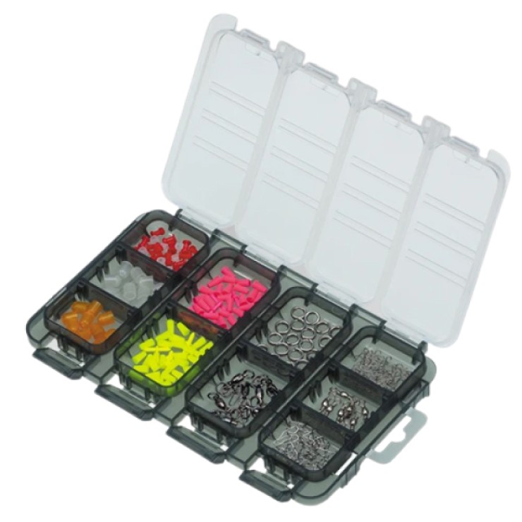 Коробка Meiho Quatro Case J 175*105*18 - прозрачный / черный