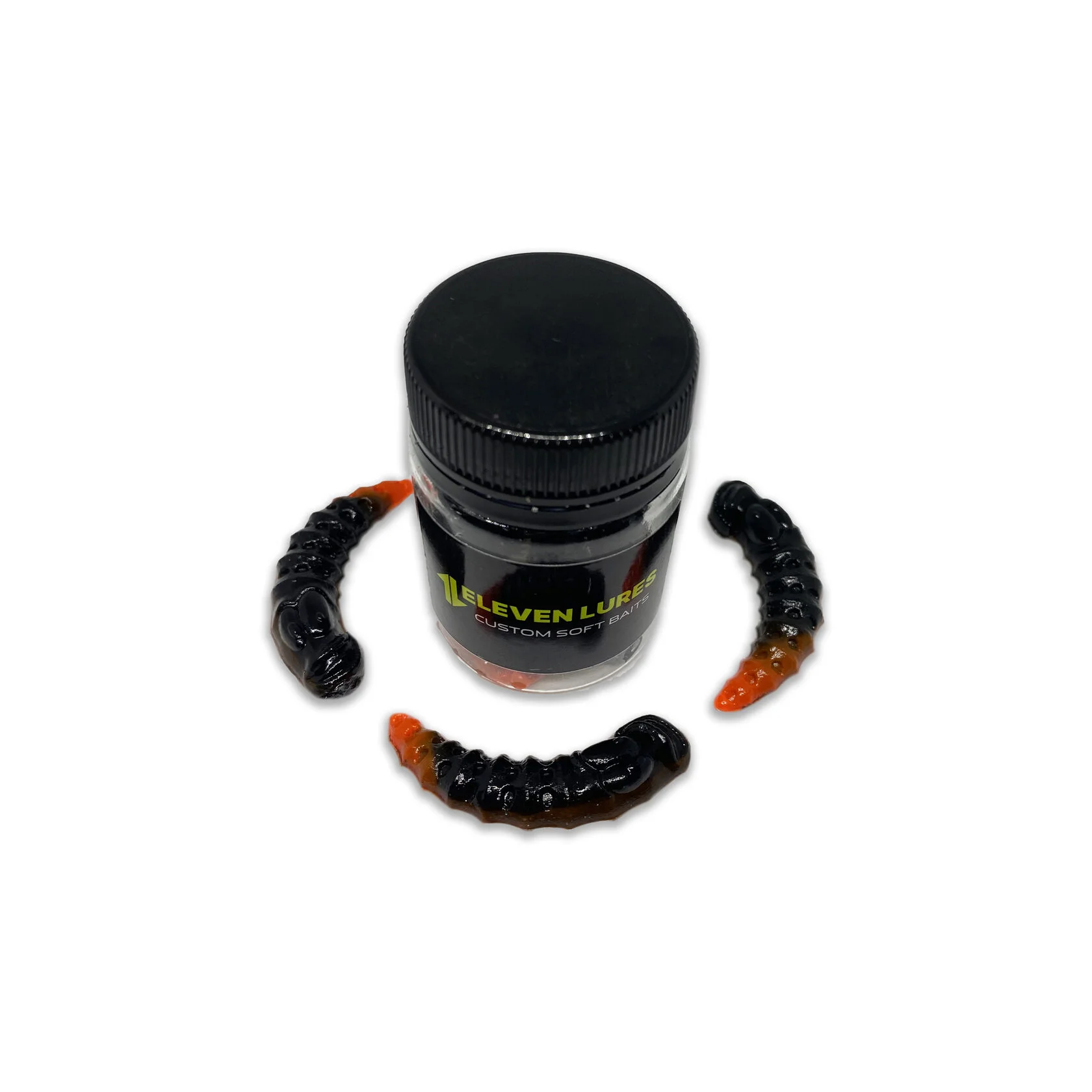 Силиконовая приманка Eleven Lures Leench 1,5in38мм - Black Orange