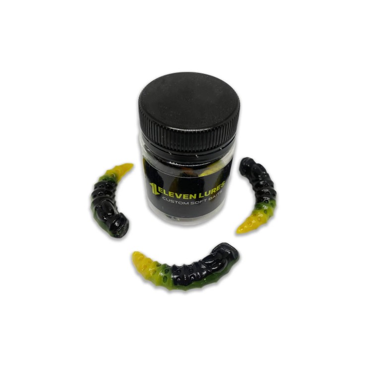 Силиконовая приманка Eleven Lures Leench 1,5in38мм - Black Lemon