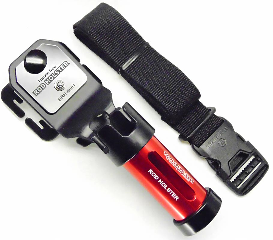 Поясной держатель для спиннинга Tanahashi Rod Holster красный