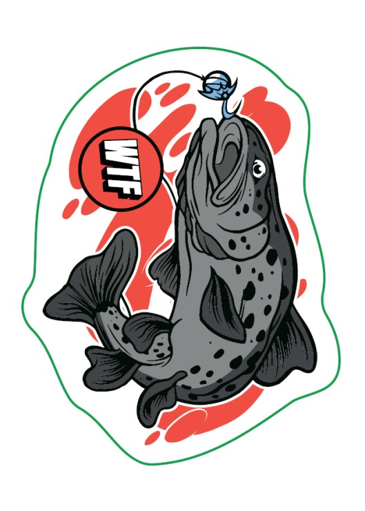 Наклейка WTFish Salmon (мульти) арт: WTF-SAL