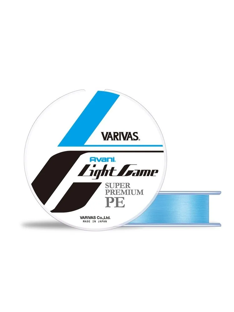 Плетеный шнур Varivas Avani Light Game Super Premium PE X4 #0,2 - 0,074мм - 100м - голубой