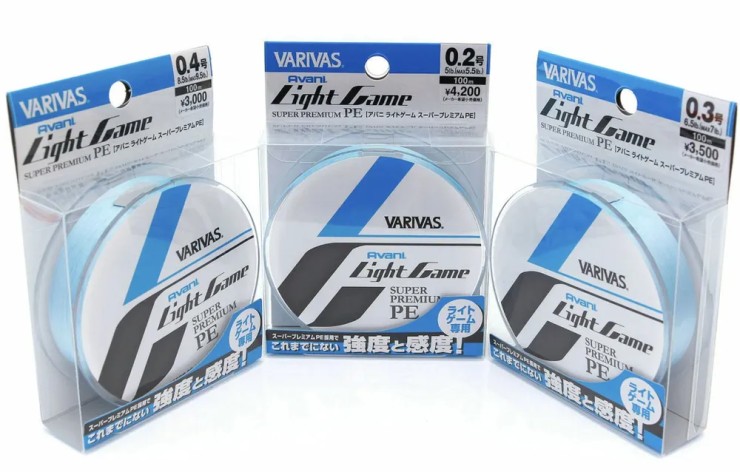 Плетеный шнур Varivas Avani Light Game Super Premium PE X4 #0,2 - 0,074мм - 100м - голубой