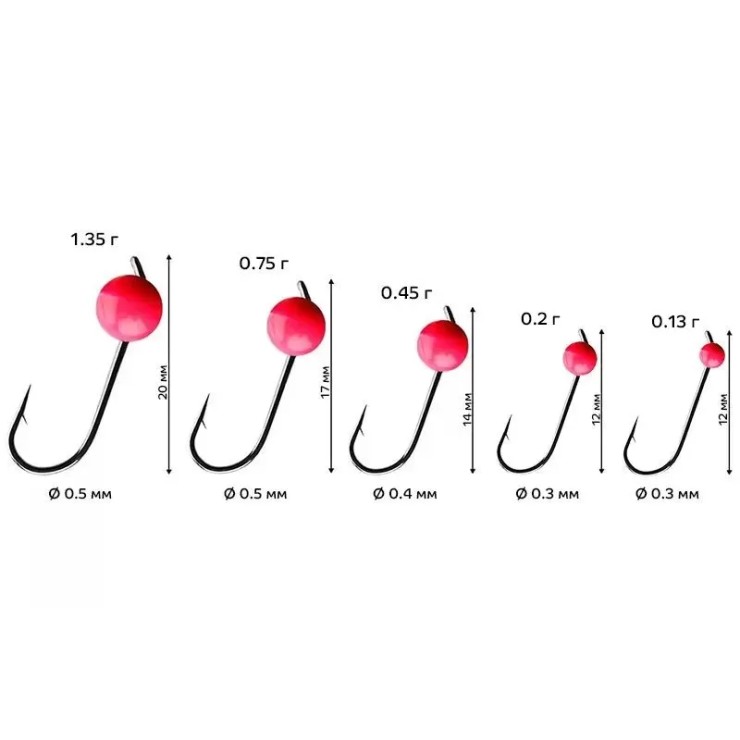 Джиг-головка CF Вольфрамовая # - 0,13гр - 6шт - серебро