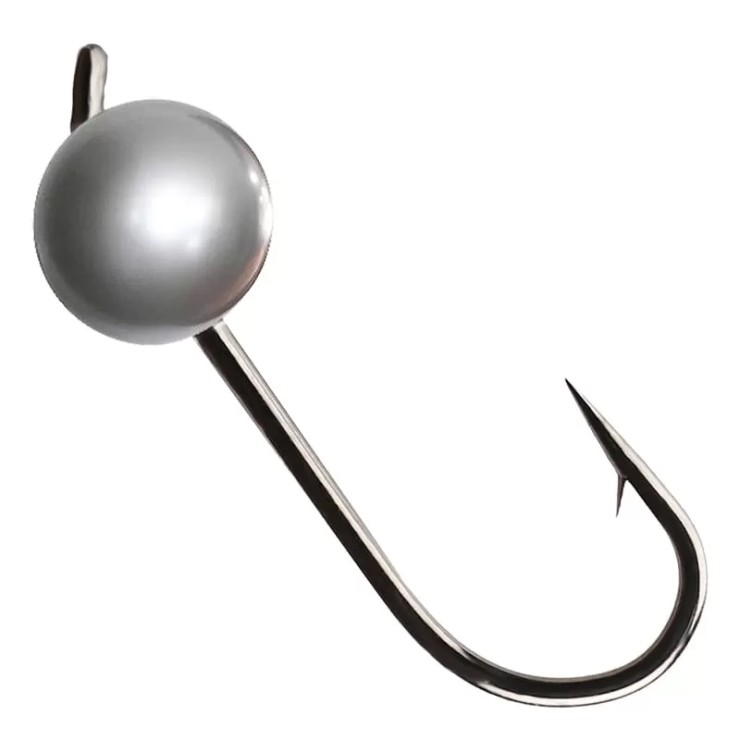 Джиг-головка CF Вольфрамовая # - 0,13гр - 6шт - серебро